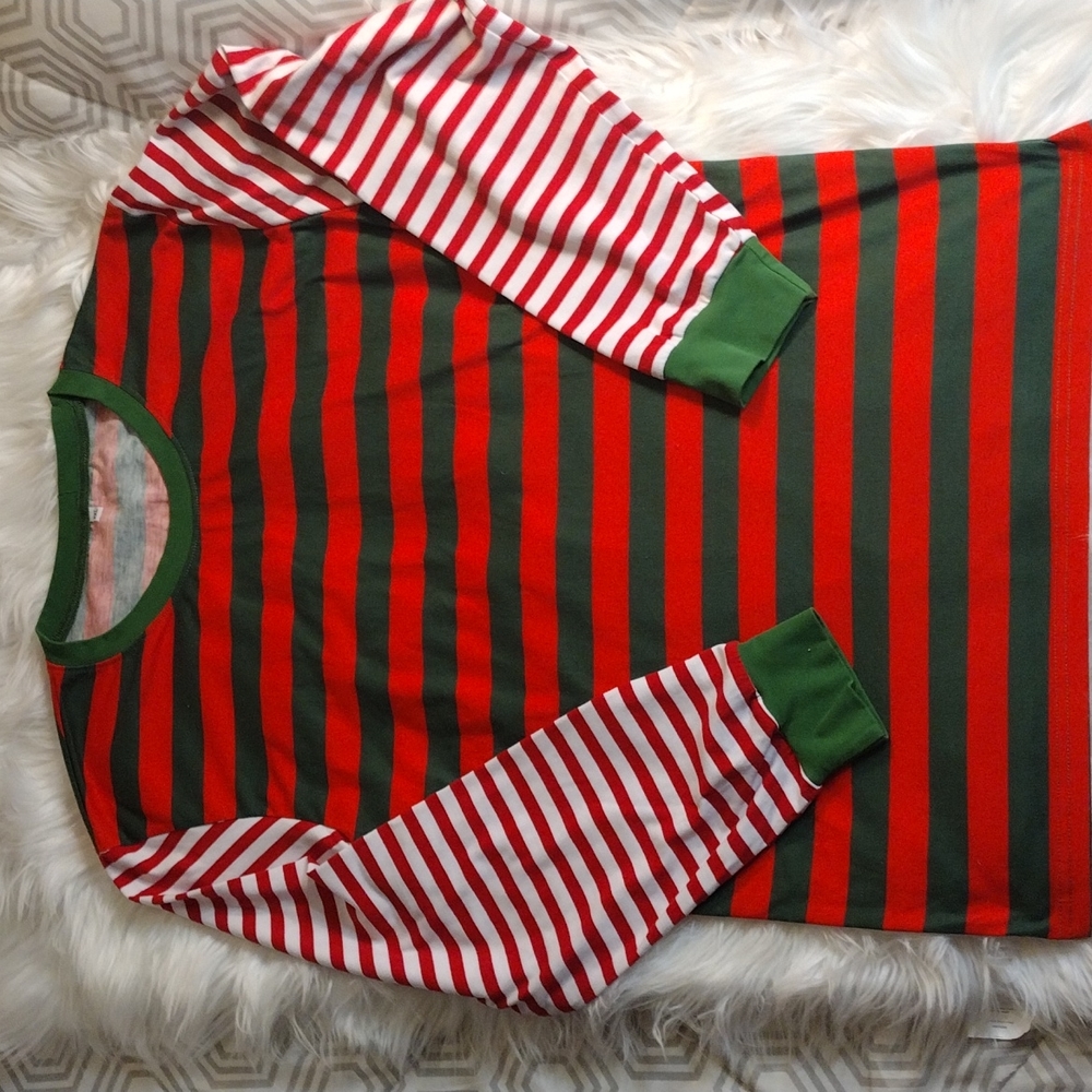 Christmas PJ top striped XXL